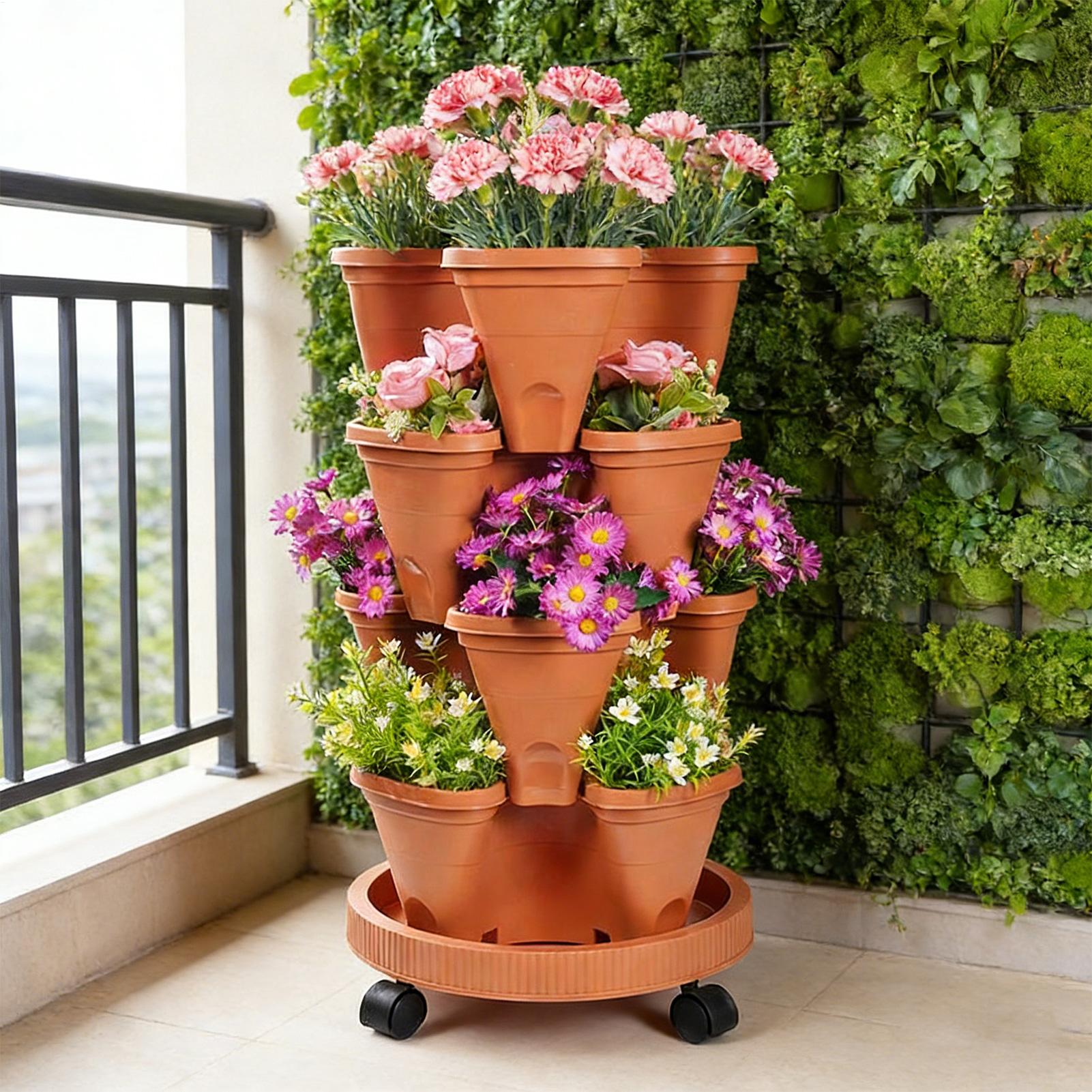 Vertical Planter Tower - Rak Tanam Bertingkat Empat, Rak Tanam