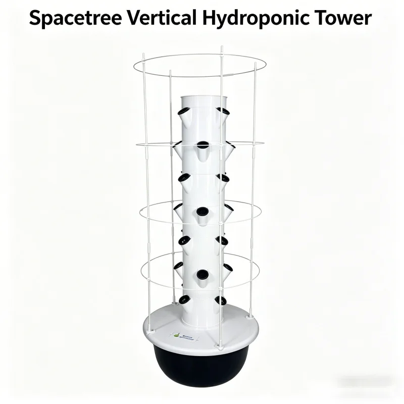 Vertical Planter Tower - Sistem Kebun Vertikal Hidroponik Pintar -