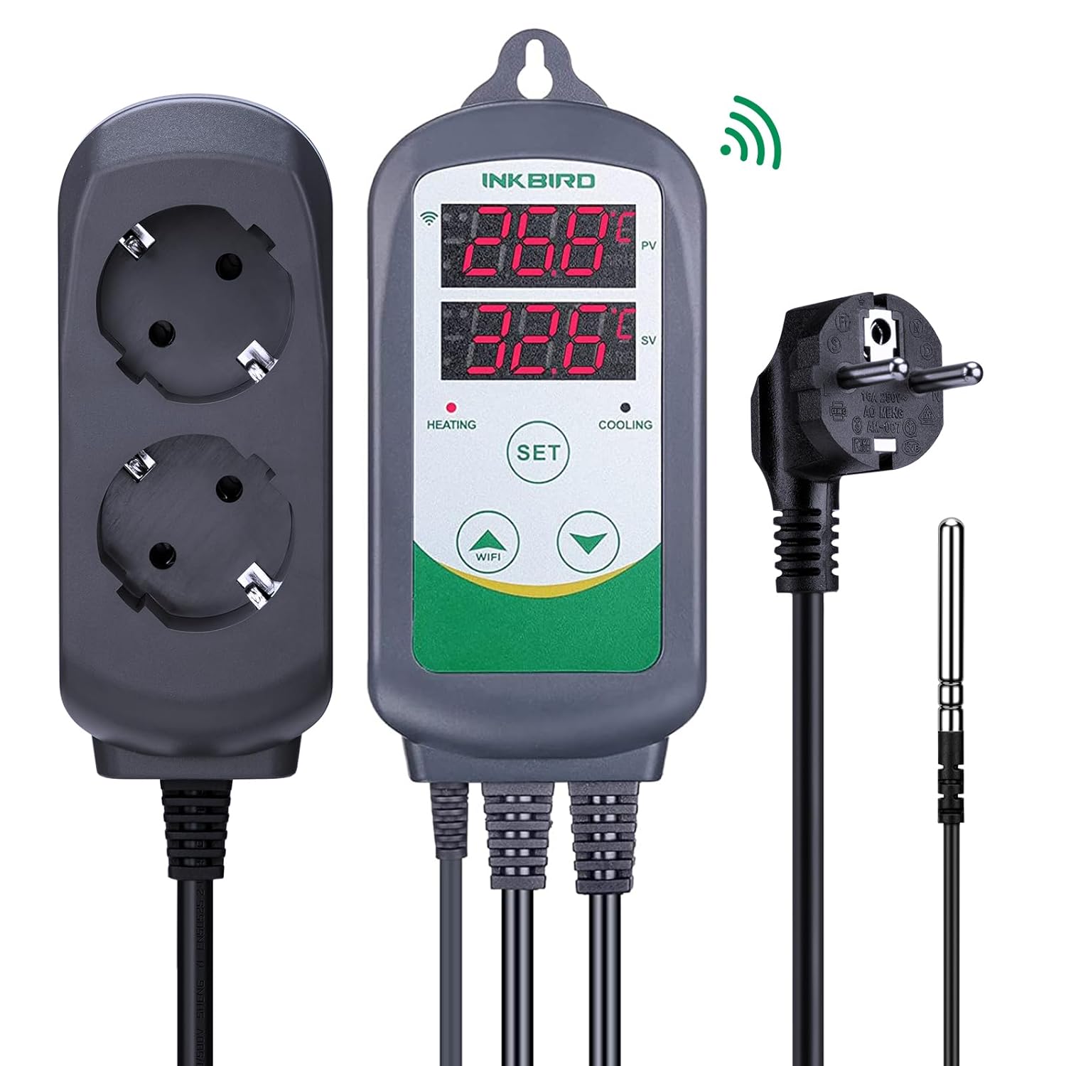Smart Garden Greenhouse - INKBIRD ITC-308-WiFi pengontrol suhu Digital 220V