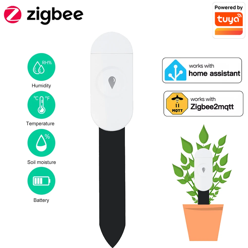 Smart Soil Sensor - Tuya Zigbee Detektor Kelembapan Suhu Kelembaban