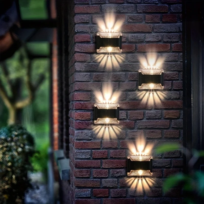 Smart Garden Led Lights - 4pc Lampu Dinding Tenaga Surya: Lampu