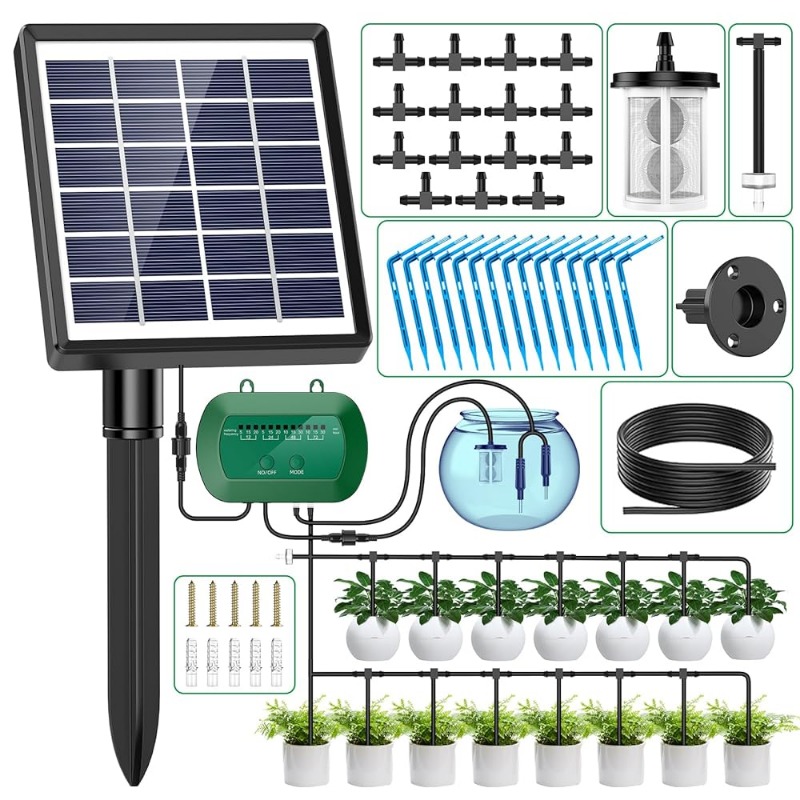 Smart Garden Greenhouse - Kit irigasi cerdas tenaga surya, Kit