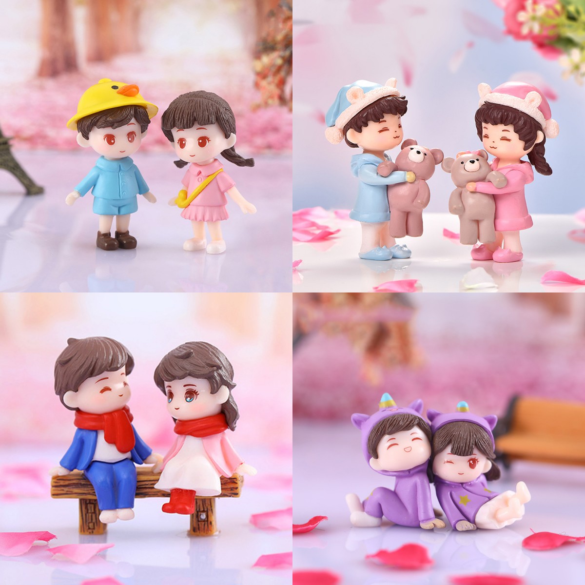Smart Garden Diy - Miniatur Pasangan kekasih Mini lucu, 1/2