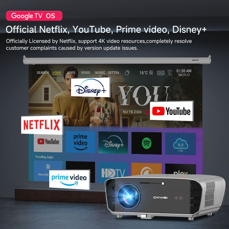 Proyektor 4k Untuk Google Smar - Smart Garden Video ulasan dan harga