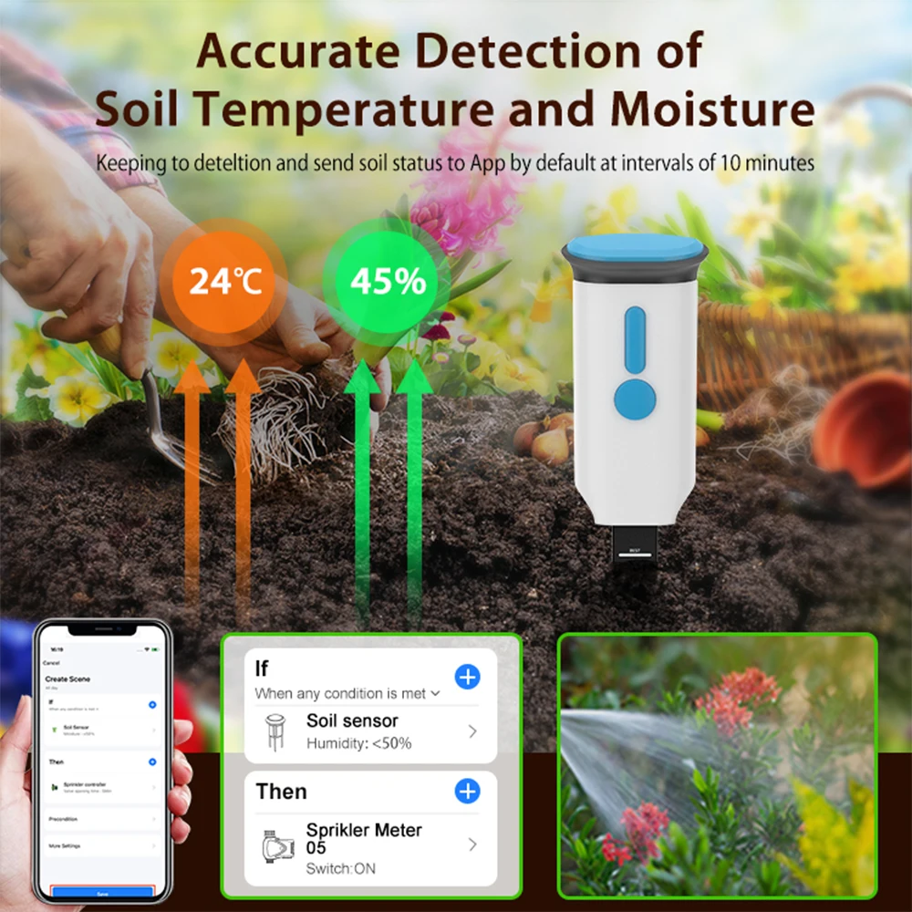 Haozee Tuya Detektor Sensor Ke - Smart Soil Sensor ulasan dan harga