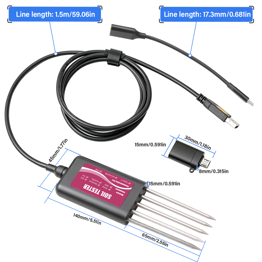 8in1 Smart Soil Tester NPK PH  - Smart Soil Sensor ulasan dan harga