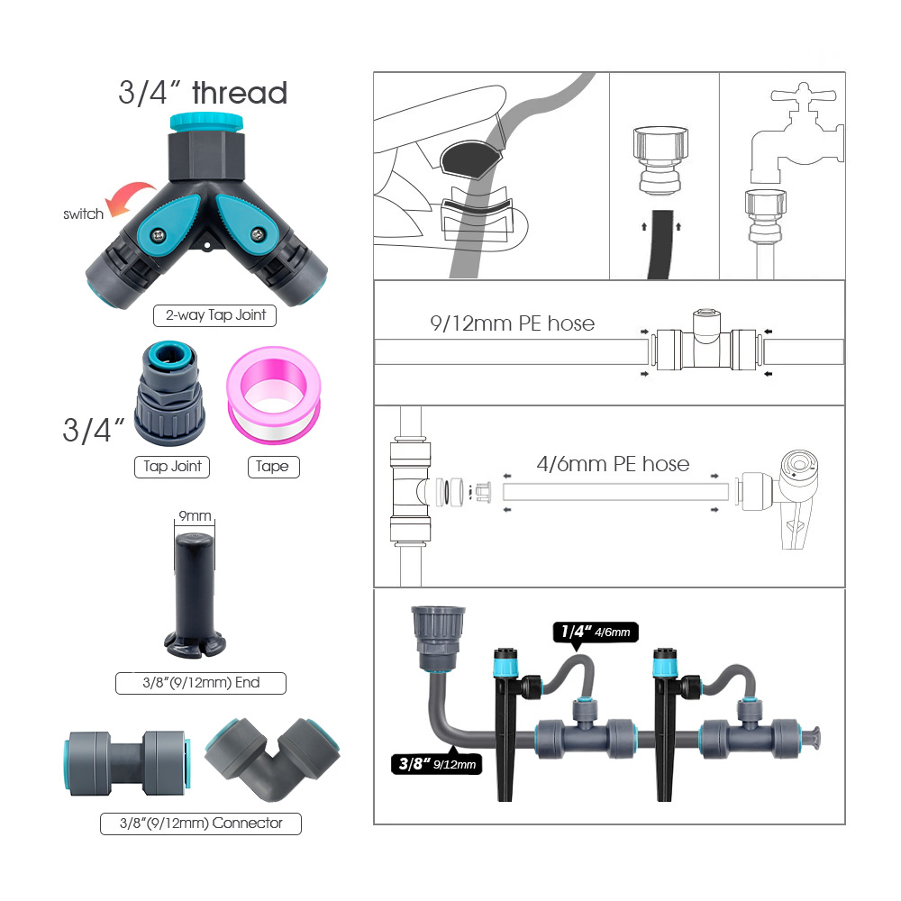 Sistem Irigasi Taman Bubbler 3 - Smart Garden Hose ulasan dan harga