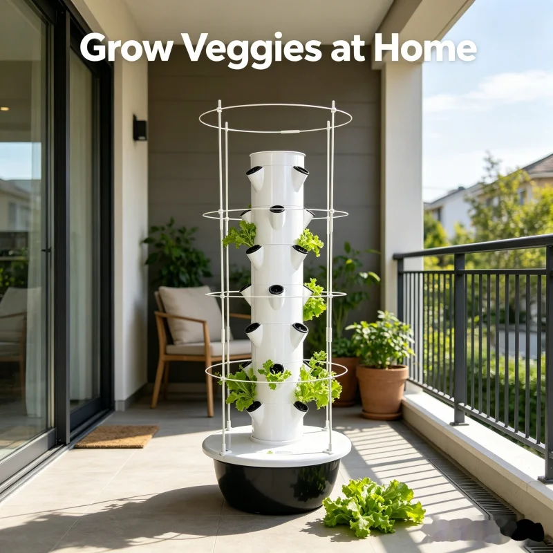 Sistem Kebun Vertikal Hidropon - Vertical Planter Tower ulasan dan harga