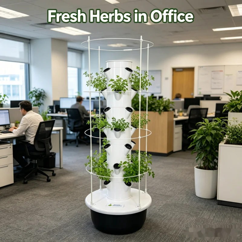 Sistem Kebun Vertikal Hidropon - Vertical Planter Tower ulasan dan harga