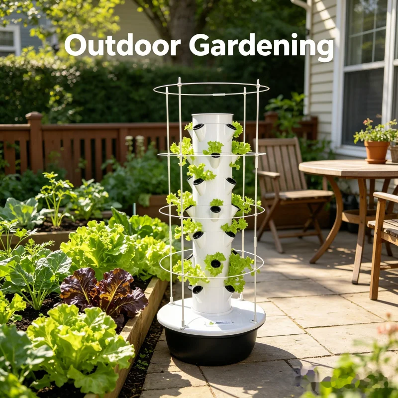 Sistem Kebun Vertikal Hidropon - Vertical Planter Tower ulasan dan harga
