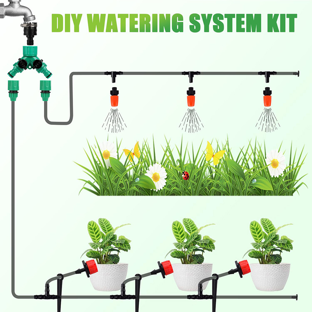 148pcs/set Kit Penyiraman Otom - Smart Garden Auk ulasan dan harga