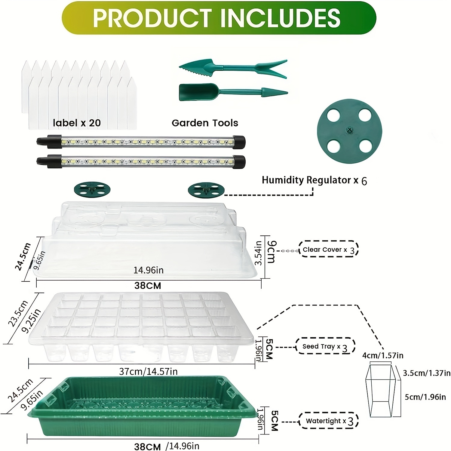 Baki Semai Benih dengan Kit Pe - Smart Garden Led Lights ulasan dan harga