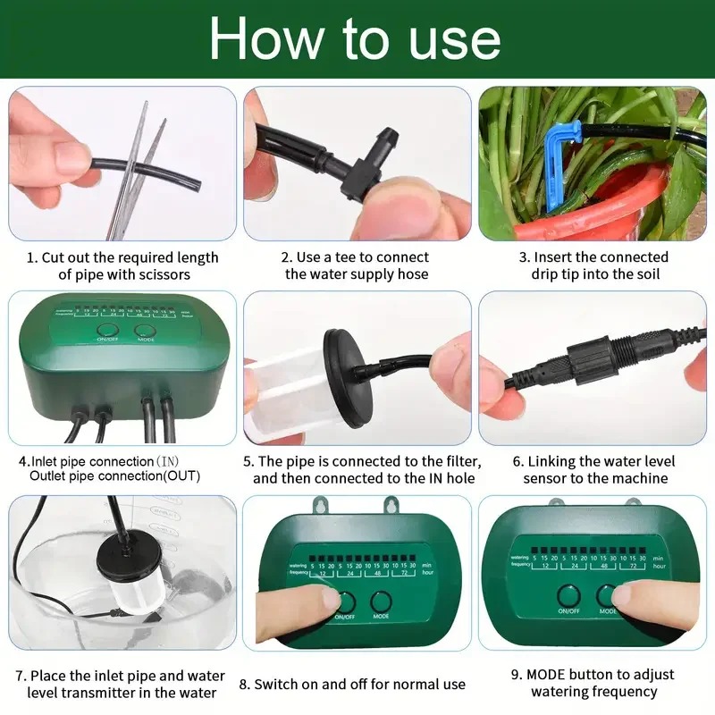 Kit irigasi cerdas tenaga sury - Smart Garden Greenhouse ulasan dan harga