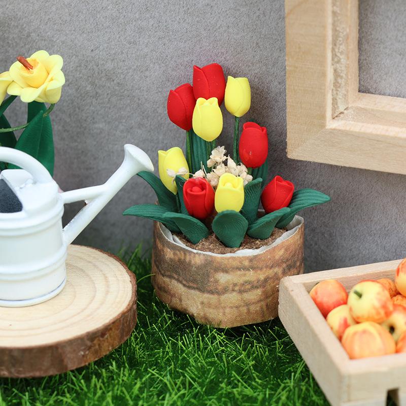 2 Pot Bunga Tulip Mini Realist - Smart Garden Diy ulasan dan harga