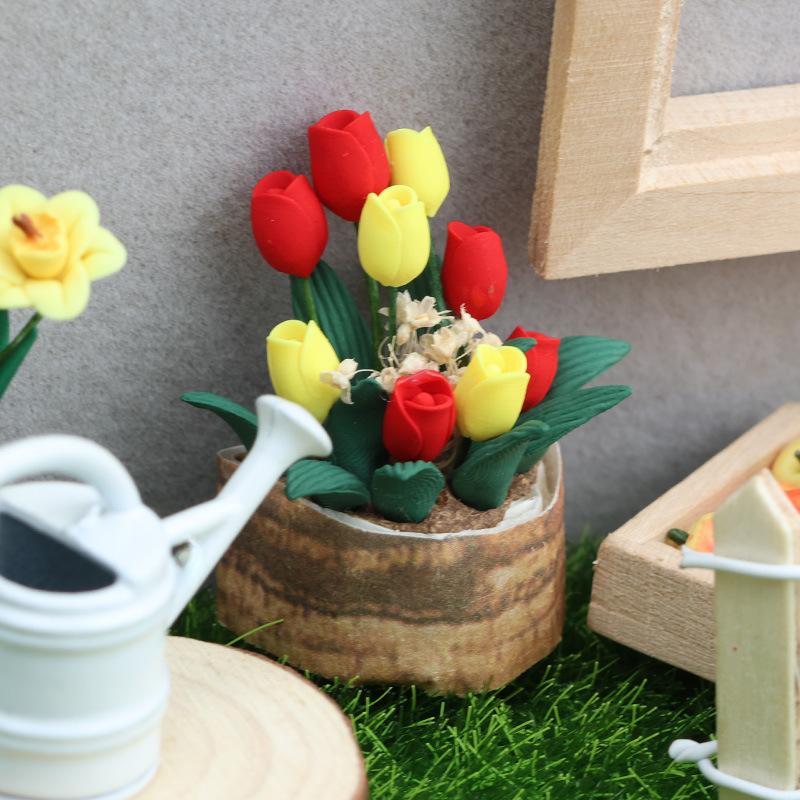 2 Pot Bunga Tulip Mini Realist - Smart Garden Diy ulasan dan harga