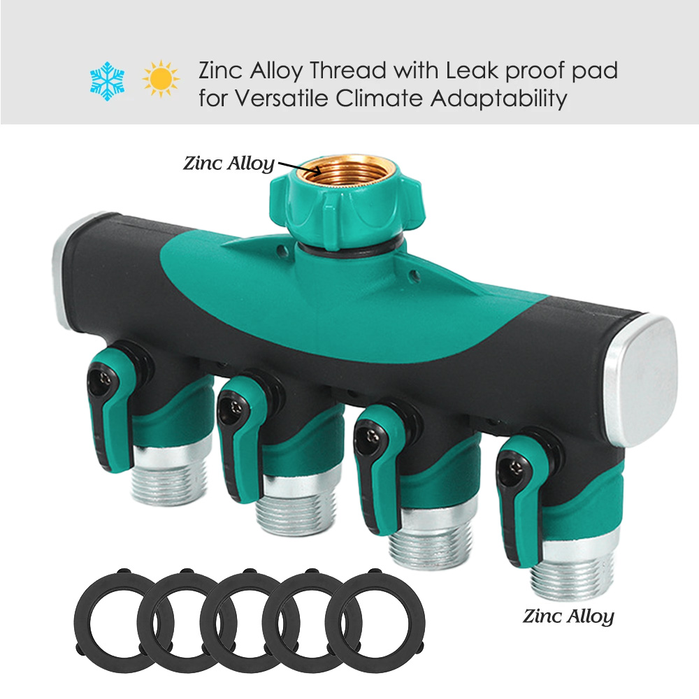 Pembagi Keran Logam Tugas Bera - Smart Garden Hose Valve ulasan dan harga