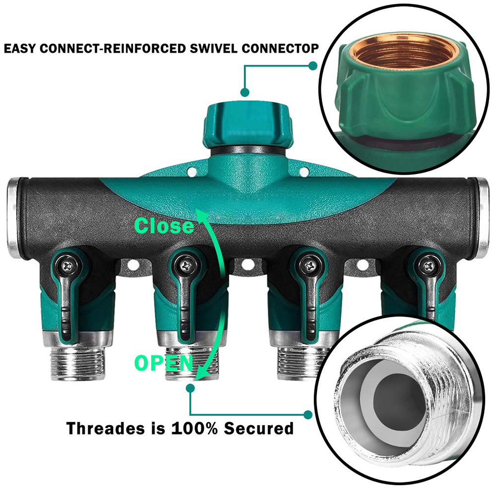 Pembagi Keran Logam Tugas Bera - Smart Garden Hose Valve ulasan dan harga