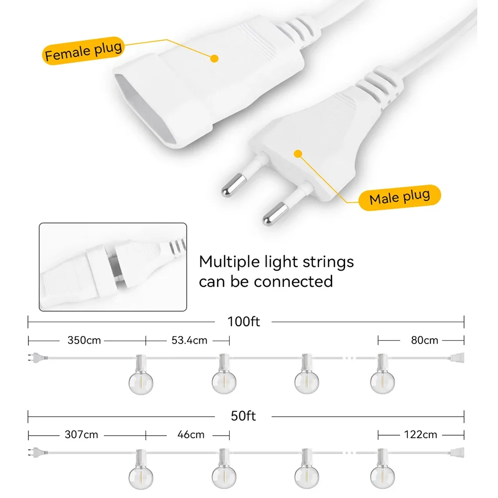 Lampu Tali Peri 30M 15M G40 La - Smart Garden Furniture ulasan dan harga