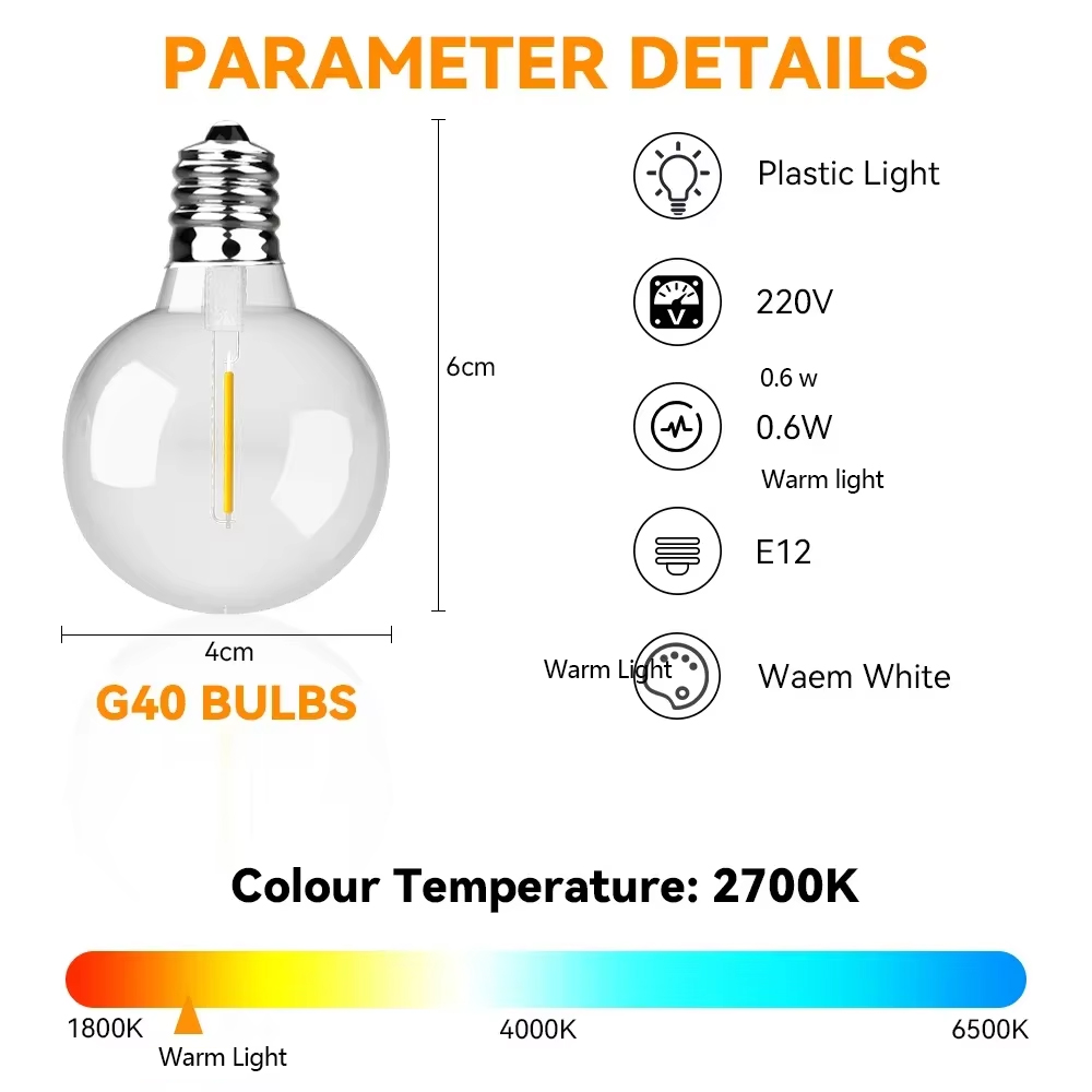 Lampu Tali Peri 30M 15M G40 La - Smart Garden Furniture ulasan dan harga