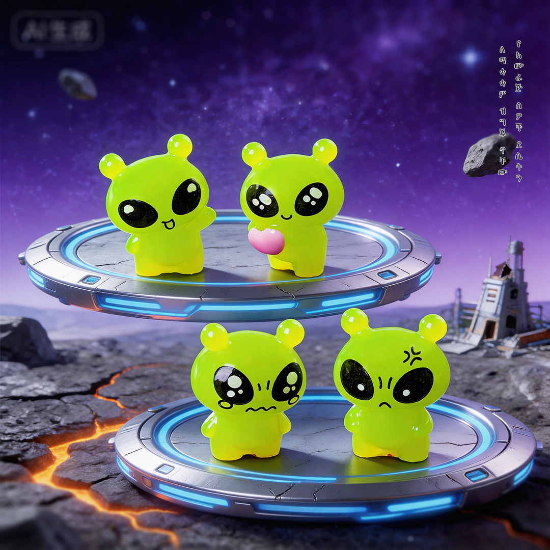 100pcs Grosir Boneka Alien Min - Smart Garden Diy ulasan dan harga