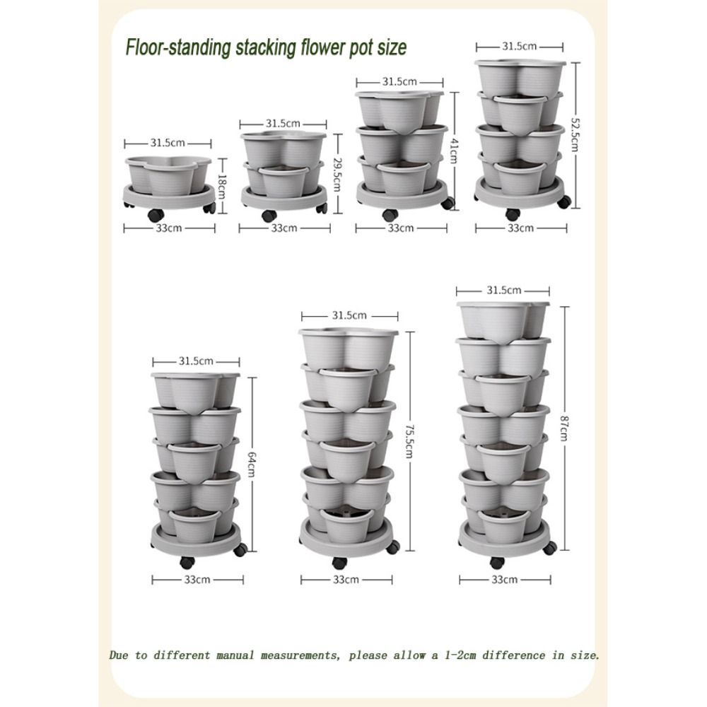 Pot Bunga Bertumpuk Vertikal M - Vertical Planter Tower ulasan dan harga