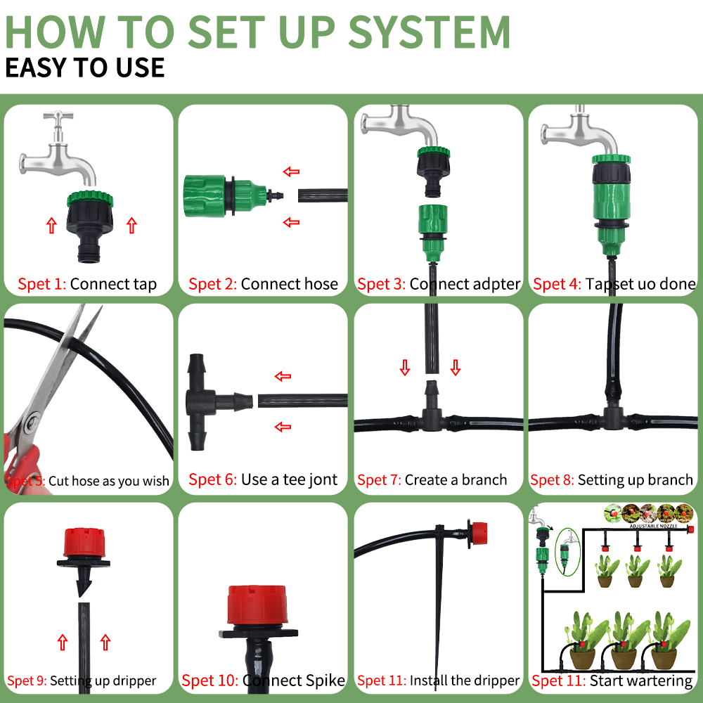 Sistem irigasi tetes mikro por - Smart Garden Auk ulasan dan harga